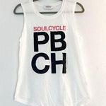 SoulCycle Tank Top White Sleeveless Graphic Tee Palm Beach Sz L EUC Photo 0