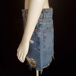Topshop  Moto Distressed Blue Denim Skirt (10) Photo 3