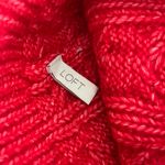 Loft NWOT  knit Pom Pom beanie red Photo 1