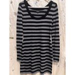 EXPRESS Women's Striped Long-Sleeve Sweater Dress Gray Size S Photo 1