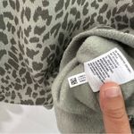 American Eagle  AE Turtleneck Cropped Cheetah Sweater Green size Small Photo 6