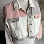 Missguided  Colorblock Cropped Denim Jacket Photo 3