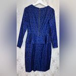 Antonio Melani Royal Blue Lace Long Sleeve Knee Length Dress Size 6 Photo 1