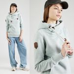 Naketano  Darth Cowl Neck Hooded Sweatshirt Longsleeve in Light Green Mint M Photo 1