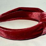 Velvet Knotted Headband Burgundy Pink Photo 2