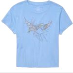 American Eagle  Light Blue Pegasus Graphic Crewneck Tee Shirt Size Medium NWOT Photo 1