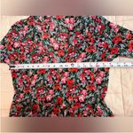 ZARA  Cottagecore Semi Sheer Pink, Red and Black Floral Midi / Maxi Dress -XS/S Photo 7