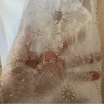 Lulus NWOT  Everlasting Desire White Mesh Pearl Off-the-Shoulder Maxi Dress Photo 5