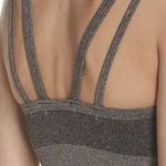 Zella body rhythm gray sports bra strappy back women size Large Photo 1