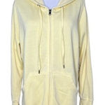 French Laundry French‎ Laundry Yellow Hoodie Zip Front Jacket Sweatshirt Fleece XL Casual NWT Photo 0