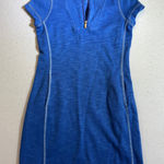 Tommy Bahama  Blue Short Sleeve Collared Quarter Zip Golf Dress XXS Photo 0