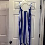 J.Crew  Crepe Beach Coverup Dress in Blue Stripe Photo 9