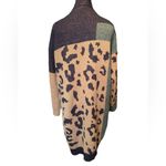 Anthropologie Pilcro  Earthy Colorblock Leopard Print Longline Duster Cardigan Photo 6