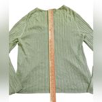 Ann Taylor Vtg 90s 100% Silk Cable Knit V-Neck Cardigan Sweater - Light Green Photo 4