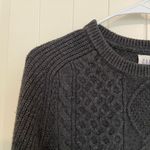 Gap EUC women’s dark gray thick cable knit crewneck sweater winter medium Photo 1