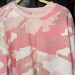 Adidas pink camo sweatshirt crewneck pullover striped embroidered logo pastel Photo 1