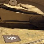 The Sak  Crochet Braided Leather Handle Hi I Satchel Tote Shoulder Bag Brown Photo 12