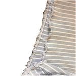 Frayed Jeans High Rise Raw Hem Striped Shorts Size 12 White Photo 3