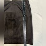 J. McLaughlin  Faux Suede Stretch Pencil Skirt Black Back Zip Classic Line Size 2 Photo 7
