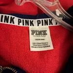 PINK - Victoria's Secret PINK Victoria’s Secret chevron quarter zip hooded sweatshirt size large Photo 4