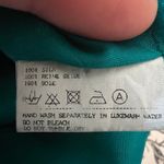 Vintage Leo 100 Silk Teal Green Bomber Jacket Oversized Minimalist Streetwear XL Photo 6