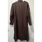 Massimo Dutti  Dress Midi Size L Wool Blend Long Sleeve Button Down Minim… Photo 5