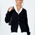 Princess Polly  Black Fuzzy Vienah Sweater Photo 0