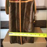 ETRO Milano Red Paisley Coated Canvas Vachetta Double Sides Travel Bag 55cm Photo 11