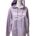 Reebok Purple w White Logo Pullover Women's Hoodie with Kangaroo Pocket Size M Photo 0