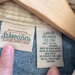 st. john's bay St. John’s Bay Women’s Vintage Denim Vest Corduroy Collar Full Zip Barncore L Photo 7