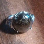Matrix Silver Shungite and White Zircon Stainless Steel Ring (Size 10) Photo 0