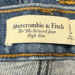 Abercrombie & Fitch The 90s Relaxed Women Blue High Rise Straight Denim Jeans 35 Photo 3