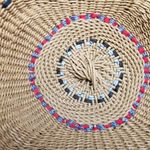 BOHEMIAN RAFFIA HANDMADE STYLE WOVEN HANDBAG Red Photo 5