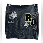 Adidas Originals Rita Ora RO Patch Faux Leather RARE Mini Skirt Y2K Streetwear M Photo 0