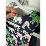 Crown & Ivy Tank Top Blouse Women's Petite Small Elephant Pink Green Preppy Photo 2