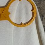 Madewell Blouse Woman's Small Cream Smocked Hem Boho Coastal Casual Minimal Photo 4