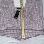 Nasty Gal NWT  Sz 10 High Waisted Tapered Check Pants In Lilac Photo 7