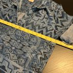 PHILOSOPHY Womens sz M Blue Denim TENCEL Shirt Dress/Tunic Pockets Aztec Tribal Size M Photo 7