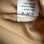 MISSUFE Ribbed Square Neck Puff Sleeve Bodysuit Tan S Photo 3