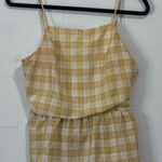PaperMoon  Yellow Plaid Babydoll‎ Tank Large Photo 0