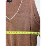 Dear John  Distressed Neck and Cuff Rust Orange V Neck Sweater Large Photo 8