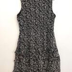 Maurice's Bare Floral Tiered Mini Dress Black White Sleeveless Boho Knee Length L Photo 11