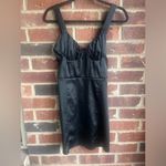 Bershka  Asos Black Corset Detail Ruched Waist Dress Size Small Photo 3