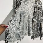  Animal-Print Ruched-Sleeve Cardigan Size Large Chico's Size‎ 2 Photo 6