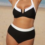 Berlook Black Contrast Trim Plus Size Bikini Set Photo 1