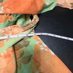 Vintage Leslie Fay Green and Orange Sleeveless Sundress Photo 10