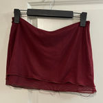 Edikted  Burgundy Mini Skirt Photo 0