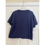 Disney Uniqlo Minnie Mouse Loves Short Sleeve Cropped Graphic Tee Size Small Blue Photo 5