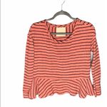 Free People We‎ the  striped peplum thermal shirt Photo 2
