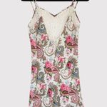Victoria's Secret VTG Slip Dress Pink Mini Paisley Cami V Neck Sheer 90s Small Photo 0